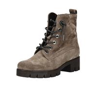 Schnürstiefelette GABOR "Gabor Stiefelette Veloursleder", Damen, Gr. 39, braun, grau, Veloursleder, Schuhe Schnürstiefelette (36410548-39) braun, grau