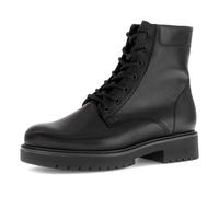 Schnürstiefelette GABOR "KOS", Damen, Gr. 38, schwarz, Kalbsleder, unifarben, Schuhe Schnürstiefelette, Blockabsatz, Schnürboots, mit Innenreißverschluss, K-Weite (68368205-38)