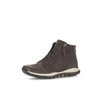 Schnürboots GABOR, Damen, Gr. 37, wärmend, grau (dunkelgrau), Nubukleder, unifarben, Schuhe Schnürboots, Herbstboots, Stiefelette mit weicher Schaftrandpolsterung, Topseller (19197035-37) dunkelgrau