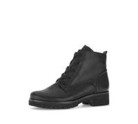 Schnürstiefelette GABOR "GENUA", Damen, Gr. 40, schwarz, Glattleder, unifarben, Basic, Schuhe Schnürstiefelette, Blockabstz, Schnürboots, Businessstiefelette in Weite G (= weit), Topseller (63278101-4