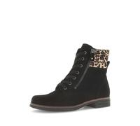 Schnürstiefelette GABOR "Schnürstiefelette Materialmix Leder", Damen, Gr. 37, schwarz, Schuhe Schnürstiefelette (65442866-37) schwarz
