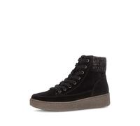 Schnürstiefelette GABOR "Schnürstiefelette Materialmix Leder/Lederimitat", Damen, Gr. 38, schwarz, Schuhe Schnürstiefelette (43614460-38) schwarz