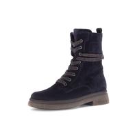 Schnürstiefelette GABOR "Schnürstiefelette Rauleder", Damen, Gr. 42, blau, Schuhe Schnürstiefelette (71769138-42) blau