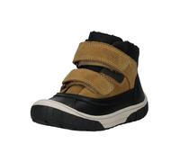 Schnürstiefelette GEOX "Geox Stiefelette Leder/Synthetik", Mädchen, Gr. 25, schwarz, gelb, Leder, Synthetik, Schuhe Schnürstiefelette (32428650-25) schwarz, gelb