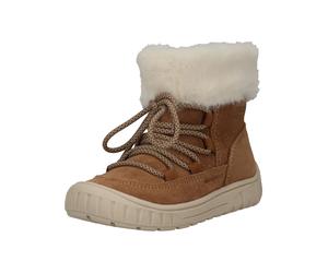 Schnürstiefelette GEOX "Geox Stiefelette Leder/Textil", Damen, Gr. 23, whisky, Leder, Textil, Schuhe Schnürstiefelette (78631733-23) whisky