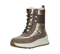 Schnürstiefelette GEOX "Geox Stiefelette Leder/Textil", Damen, Gr. 37, braun (taupe), Leder, Textil, Schuhe Schnürstiefelette (26522032-37) taupe