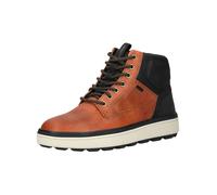 Schnürstiefelette GEOX "Geox Stiefelette Leder/Textil", Damen, Gr. 46, schwarz (braun, schwarz), Leder, Textil, Schuhe Schnürstiefelette (22610006-46) braun, schwarz