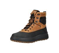 Schnürstiefelette GEOX "Geox Stiefelette Leder/Textil", Herren, Gr. 41, braun (schwarz, braun), Leder, Textil, Schuhe Schnürstiefelette (39944366-41) schwarz, braun