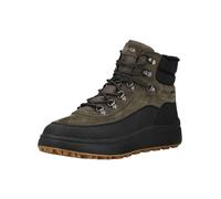 Schnürstiefelette GEOX "Geox Stiefelette Leder/Textil", Herren, Gr. 46, schwarz (schwarz, grün), Leder, Textil, Schuhe Schnürstiefelette (49529757-46) schwarz, grün