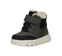 Schnürstiefelette GEOX "Geox Stiefelette Leder/Textil", Mädchen, Gr. 24, schwarz, grün, Leder, Textil, Schuhe Schnürstiefelette (60094944-24) schwarz, grün