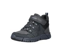Schnürstiefelette GEOX "Geox Stiefelette Leder/Textil", Mädchen, Gr. 35, grau (navy), Leder, Textil, Schuhe Schnürstiefelette (38592469-35) navy