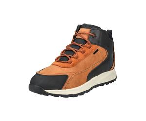 Schnürstiefelette GEOX "Geox Stiefelette Lederimitat/Textil", Herren, Gr. 43, schwarz (braun, schwarz), Lederimitat, Textil, Schuhe Schnürstiefelette (67406848-43) braun, schwarz