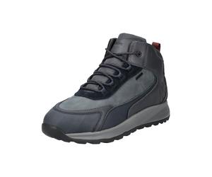 Schnürstiefelette GEOX "Geox Stiefelette Lederimitat/Textil", Herren, Gr. 45, blau (navy), Lederimitat, Textil, Schuhe Schnürstiefelette (33217644-45) navy