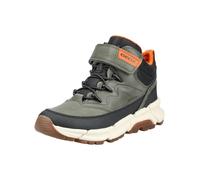 Schnürstiefelette GEOX "Geox Stiefelette Lederimitat/Textil", Jungen, Gr. 37, Textil, military, Lederimitat, Textil, Schuhe Schnürstiefelette (30969057-37) military
