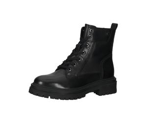 Schnürstiefelette GEOX "Geox Stiefelette Nappaleder", Damen, Gr. 38, schwarz, Nappaleder, Schuhe Schnürstiefelette (67639413-38) schwarz