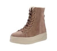 Schnürstiefelette GEOX "Geox Stiefelette Veloursleder", Damen, Gr. 40, taupe, Veloursleder, Schuhe Schnürstiefelette (69585969-40) taupe