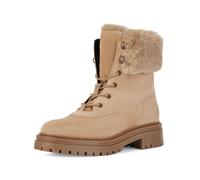 Schnürstiefelette GEOX "Geox Stiefelette Veloursleder/Textil", Damen, Gr. 36, braun (toffee), Textil, Veloursleder, Schuhe Schnürstiefelette (42009836-36)