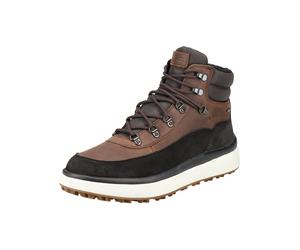 Schnürstiefelette GEOX "Geox Stiefelette Veloursleder/Textil", Herren, Gr. 41, coffee, Textil, Veloursleder, Schuhe Schnürstiefelette (65979536-41) coffee