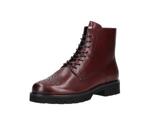 Schnürstiefelette HÖGL "Högl Stiefelette Leder", Damen, Gr. 38,5, rot (weinrot), Leder, Schuhe Schnürstiefelette (18175622-38,5) weinrot