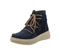 Schnürstiefelette HUSH PUPPIES "Hush Puppies Stiefelette Leder", Damen, Gr. 40, blau (navy), Leder, Schuhe Schnürstiefelette (75883969-40) navy