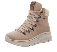 Schnürstiefelette in beige - Gr. - 38