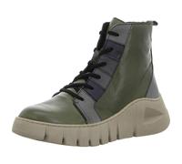 Gemini Damen Stiefeletten 033317-02 aus Leder mit Plateau und Keilabsatz Grün Größe 39 EU