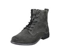 Schnürstiefelette JOSEF SEIBEL "Josef Seibel Stiefelette Veloursleder", Damen, Gr. 38, grau (dunkelgrau), Veloursleder, Schuhe (21151646-38) dunkelgrau