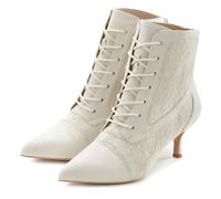 Schnürstiefelette LASCANA "Herbststiefelette, Stiefel", Damen, Gr. 36, beige, Obermaterial: 100% Textilmaterial. Decksohle: 100% Lederimitat. Futter: 100% Lederimitat. Laufsohle: 100% Synthetik, unifa