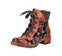 Schnürstiefelette LAURA VITA "LAURA VITA Stiefelette Leder/Textil", Damen, Gr. 36, orange, Leder, Textil, Schuhe Schnürstiefelette (53516407-36) orange