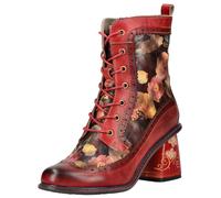 Schnürstiefelette LAURA VITA "LAURA VITA Stiefelette Leder/Textil", Damen, Gr. 36, rot, Leder, Textil, Schuhe Schnürstiefelette (11099947-36)