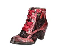 Schnürstiefelette LAURA VITA "LAURA VITA Stiefelette Leder/Textil", Damen, Gr. 37, pink, rot, Leder, Textil, Schuhe Schnürstiefelette (54139617-37) pink, rot