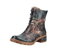Schnürstiefelette LAURA VITA "LAURA VITA Stiefelette Leder/Textil", Damen, Gr. 39, bunt (indigo), Leder, Textil, Schuhe Schnürstiefelette (32266752-39) indigo