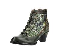 Schnürstiefelette LAURA VITA "LAURA VITA Stiefelette Leder/Textil", Damen, Gr. 39, khaki, Leder, Textil, Schuhe Schnürstiefelette (75947530-39) khaki