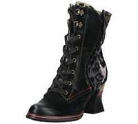 Schnürstiefelette LAURA VITA "LAURA VITA Stiefelette Leder/Textil", Damen, Gr. 39, schwarz, Leder, Textil, Casual, Schuhe (41087255-39) schwarz