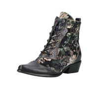 Schnürstiefelette LAURA VITA "LAURA VITA Stiefelette Leder/Textil", Damen, Gr. 41, bunt (schwarz), Leder, Textil, Schuhe Schnürstiefelette (65373939-41) schwarz