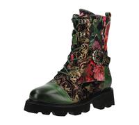 Schnürstiefelette LAURA VITA "LAURA VITA Stiefelette Lederimitat/Textil", Damen, Gr. 37, grün, kombi, Lederimitat, Textil, Schuhe Schnürstiefelette (64072942-37) grün, kombi