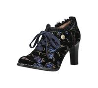 Schnürstiefelette LAURA VITA "LAURA VITA Stiefelette Veloursleder", Damen, Gr. 39, indigo, Veloursleder, Schuhe Schnürstiefelette (49577558-39) indigo