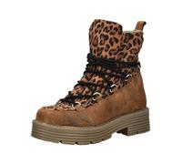 Schnürstiefelette LAZAMANI "Lazamani Stiefelette Veloursleder/Textil", Damen, Gr. 38, leopard, Textil, Veloursleder, Schuhe (11639409-38) leopard