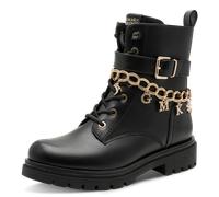 Schnürstiefelette MARCO TOZZI BY GMK, Damen, Gr. 41, schwarz, Lederimitat, Schuhe Schnürstiefelette, Blockabsatz, Schnürboots mit edler Zierkette mit GMK-Lettern (13662239-41) schwarz