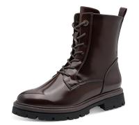 Schnürstiefelette MARCO TOZZI, Damen, Gr. 38, braun, Lederimitat, unifarben, Schuhe Schnürstiefelette, Blockabsatz, Schnürboots in veganer Verarbeitung (37074238-38) braun