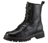 Schnürstiefelette MARCO TOZZI, Damen, Gr. 39, schwarz, Lederimitat, unifarben, Schuhe Schnürstiefelette, Blockabsatz, Schnürboots in veganer Verarbeitung (14629009-39) schwarz