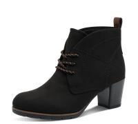 Marco Tozzi Schnürstiefelette Damen 25107-41 Lederimitat/Veloursleder, Blockabsatz, Schwarz, Gr. 40