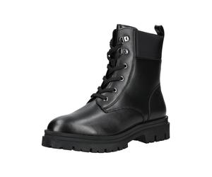 Schnürstiefelette MARCO TOZZI "Marco Tozzi Stiefelette Leder/Textil", Damen, Gr. 41, schwarz, Leder, Textil, Schuhe Schnürstiefelette (74592150-41) schwarz