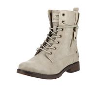 Schnürstiefelette MUSTANG SHOES "Mustang Shoes Stiefelette Lederimitat", Damen, Gr. 37, beige (weiß), Lederimitat, Schuhe Schnürstiefelette (32299407-37) weiß