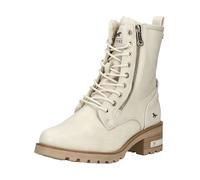 Schnürstiefelette MUSTANG SHOES "Mustang Shoes Stiefelette Lederimitat", Damen, Gr. 38, ivory, Lederimitat, Schuhe Schnürstiefelette (78420268-38) ivory