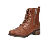 Schnürstiefelette MUSTANG SHOES "Mustang Shoes Stiefelette Lederimitat", Damen, Gr. 39, cognac, Lederimitat, Schuhe Schnürstiefelette (15899516-39) cognac