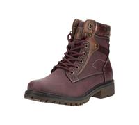 Schnürstiefelette MUSTANG SHOES "Mustang Shoes Stiefelette Lederimitat", Damen, Gr. 39, lila (braun), Lederimitat, Schuhe Schnürstiefelette (63233447-39) braun