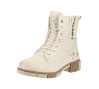 Schnürstiefelette MUSTANG SHOES "Mustang Shoes Stiefelette Lederimitat", Damen, Gr. 40, beige (ivory), Schuhe Schnürstiefelette (49917853-40) ivory