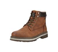 Schnürstiefelette MUSTANG SHOES "Mustang Shoes Stiefelette Lederimitat", Damen, Gr. 42, braun (cognac), Lederimitat, Schuhe Schnürstiefelette (10876614-42) cognac