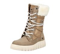 Schnürstiefelette MUSTANG SHOES "Mustang Shoes Stiefelette Lederimitat/Textil", Damen, Gr. 34, sand, Lederimitat, Textil, Schuhe Schnürstiefelette (42347554-34) sand